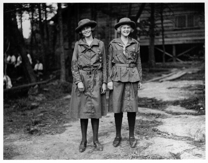 Girl Scouts of the USA : Archival Item : Two Girl Scouts side-by ...